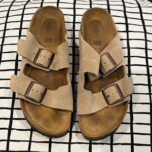 🚫 SOLD 🚫 Birkenstock Beige Suede Double Buckle Sandals